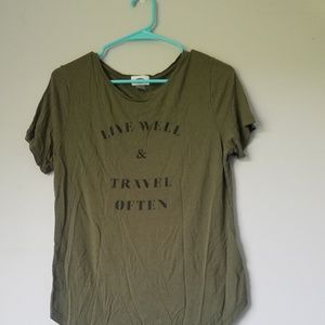 Army green t-shirt
